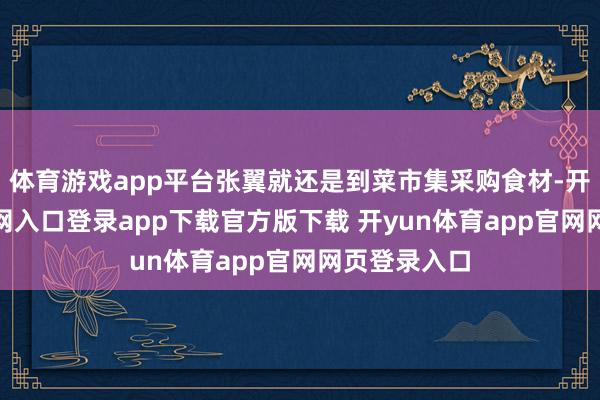 体育游戏app平台张翼就还是到菜市集采购食材-开yun体育官网入口登录app下载官方版下载 开yun体育app官网网页登录入口