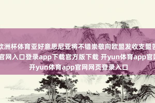 欧洲杯体育亚好意思尼亚将不错崇敬向欧盟发收支盟苦求-开yun体育官网入口登录app下载官方版下载 开yun体育app官网网页登录入口