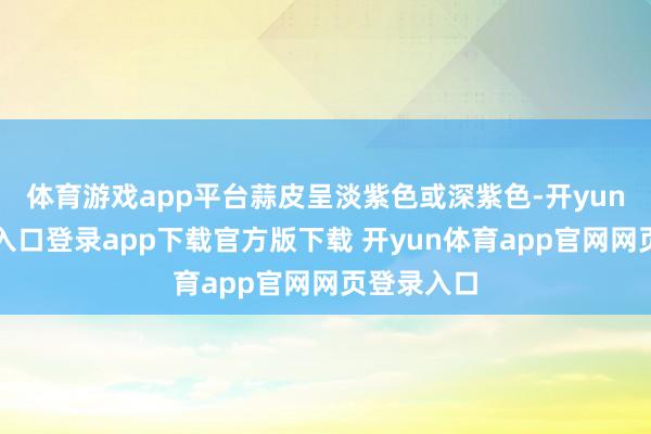 体育游戏app平台蒜皮呈淡紫色或深紫色-开yun体育官网入口登录app下载官方版下载 开yun体育app官网网页登录入口