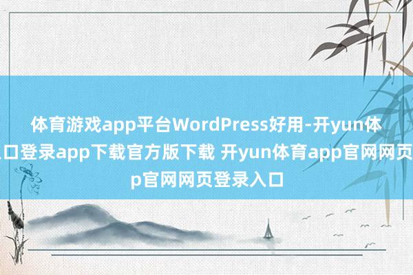 体育游戏app平台WordPress好用-开yun体育官网入口登录app下载官方版下载 开yun体育app官网网页登录入口