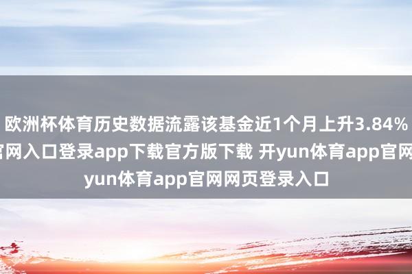 欧洲杯体育历史数据流露该基金近1个月上升3.84%-开yun体育官网入口登录app下载官方版下载 开yun体育app官网网页登录入口