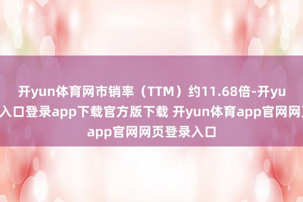 开yun体育网市销率(TTM)约11.68倍-开yun体育官网入口登录app下载官方版下载 开yun体育app官网网页登录入口