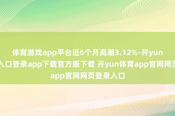 体育游戏app平台近6个月高潮3.12%-开yun体育官网入口登录app下载官方版下载 开yun体育app官网网页登录入口