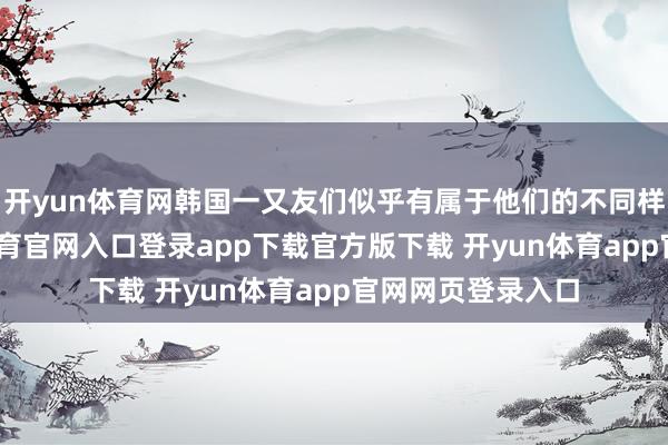 开yun体育网韩国一又友们似乎有属于他们的不同样的玩法-开yun体育官网入口登录app下载官方版下载 开yun体育app官网网页登录入口