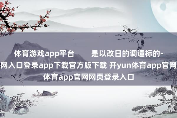 体育游戏app平台        是以改日的调遣标的-开yun体育官网入口登录app下载官方版下载 开yun体育app官网网页登录入口