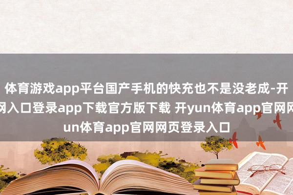 体育游戏app平台国产手机的快充也不是没老成-开yun体育官网入口登录app下载官方版下载 开yun体育app官网网页登录入口