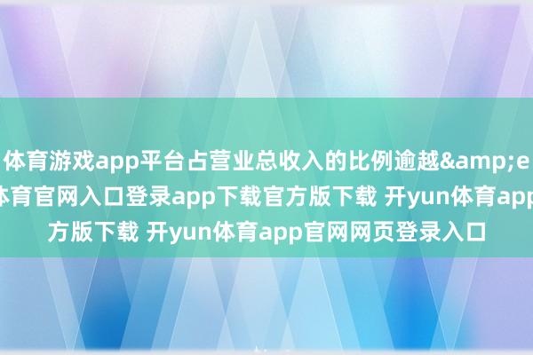 体育游戏app平台占营业总收入的比例逾越 99%-开yun体育官网入口登录app下载官方版下载 开yun体育app官网网页登录入口
