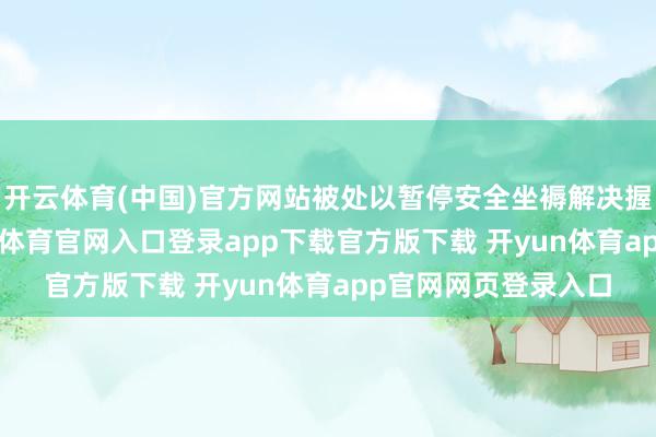 开云体育(中国)官方网站被处以暂停安全坐褥解决握业经历30日-开yun体育官网入口登录app下载官方版下载 开yun体育app官网网页登录入口