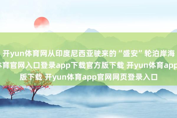 开yun体育网从印度尼西亚驶来的“盛安”轮泊岸海南洋浦港-开yun体育官网入口登录app下载官方版下载 开yun体育app官网网页登录入口