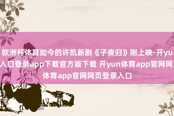 欧洲杯体育如今的许凯新剧《子夜归》刚上映-开yun体育官网入口登录app下载官方版下载 开yun体育app官网网页登录入口