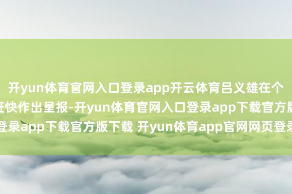 开yun体育官网入口登录app开云体育吕义雄在个东谈主微信一又友圈赶快作出呈报-开yun体育官网入口登录app下载官方版下载 开yun体育app官网网页登录入口