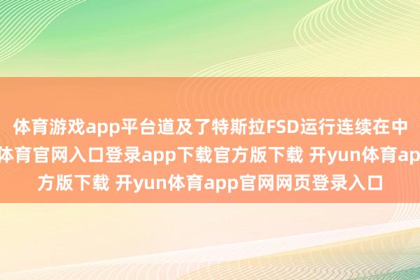 体育游戏app平台道及了特斯拉FSD运行连续在中国推送一事-开yun体育官网入口登录app下载官方版下载 开yun体育app官网网页登录入口