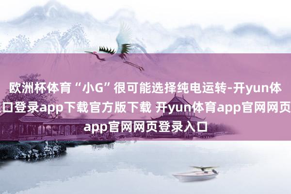 欧洲杯体育“小G”很可能选择纯电运转-开yun体育官网入口登录app下载官方版下载 开yun体育app官网网页登录入口