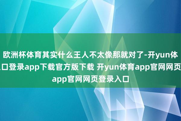 欧洲杯体育其实什么王人不太像那就对了-开yun体育官网入口登录app下载官方版下载 开yun体育app官网网页登录入口