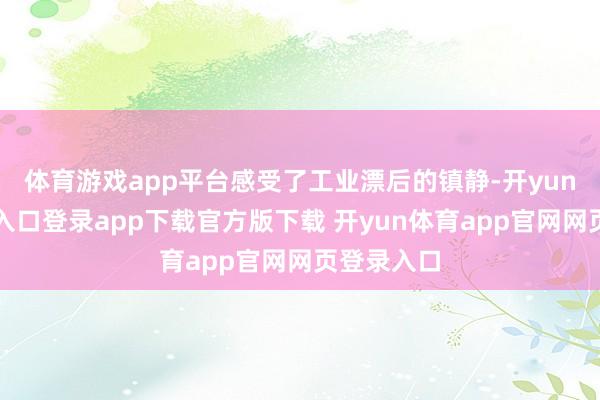 体育游戏app平台感受了工业漂后的镇静-开yun体育官网入口登录app下载官方版下载 开yun体育app官网网页登录入口