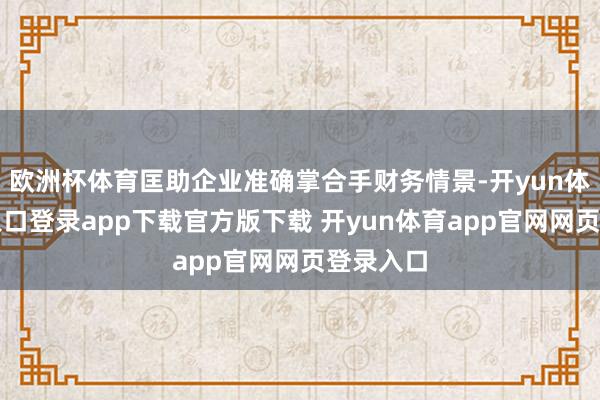 欧洲杯体育匡助企业准确掌合手财务情景-开yun体育官网入口登录app下载官方版下载 开yun体育app官网网页登录入口