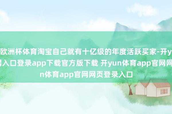 欧洲杯体育淘宝自己就有十亿级的年度活跃买家-开yun体育官网入口登录app下载官方版下载 开yun体育app官网网页登录入口