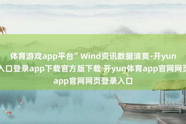 体育游戏app平台”Wind资讯数据清爽-开yun体育官网入口登录app下载官方版下载 开yun体育app官网网页登录入口