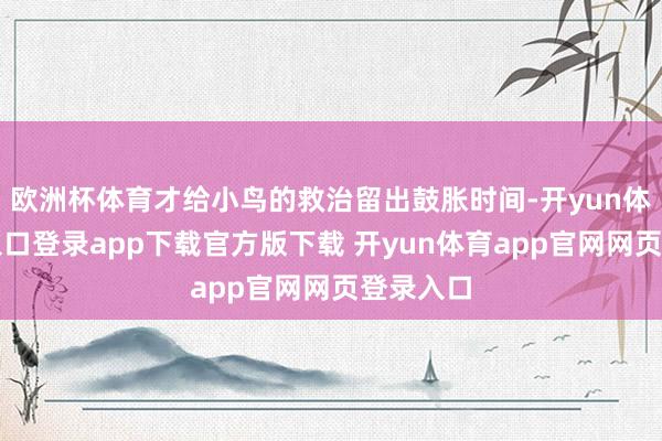 欧洲杯体育才给小鸟的救治留出鼓胀时间-开yun体育官网入口登录app下载官方版下载 开yun体育app官网网页登录入口