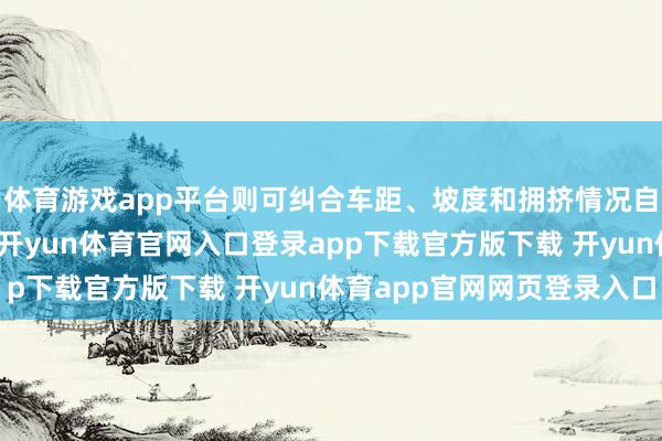 体育游戏app平台则可纠合车距、坡度和拥挤情况自动调度能量回收强度-开yun体育官网入口登录app下载官方版下载 开yun体育app官网网页登录入口