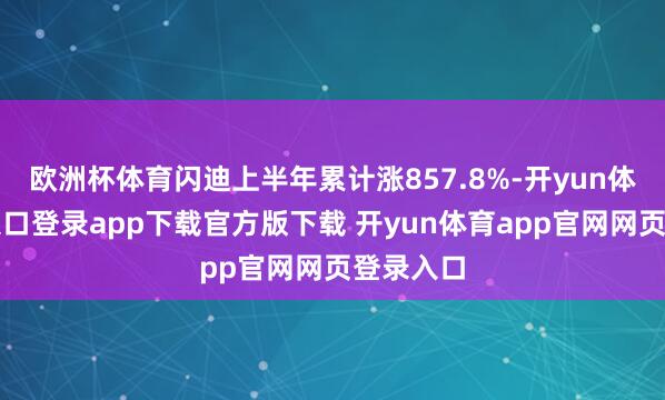 欧洲杯体育闪迪上半年累计涨857.8%-开yun体育官网入口登录app下载官方版下载 开yun体育app官网网页登录入口