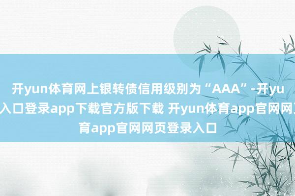 开yun体育网上银转债信用级别为“AAA”-开yun体育官网入口登录app下载官方版下载 开yun体育app官网网页登录入口