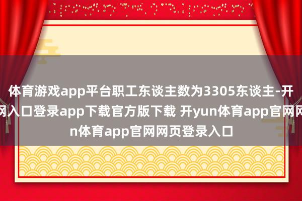 体育游戏app平台职工东谈主数为3305东谈主-开yun体育官网入口登录app下载官方版下载 开yun体育app官网网页登录入口