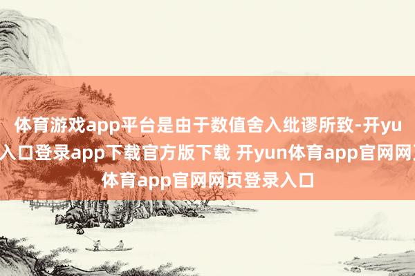 体育游戏app平台是由于数值舍入纰谬所致-开yun体育官网入口登录app下载官方版下载 开yun体育app官网网页登录入口